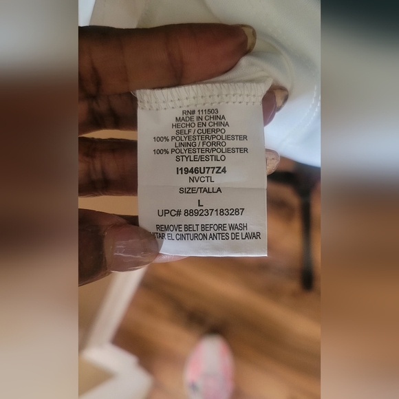 Lily Rose Blue, White, Turquoise blend Maxi Dress with Braided belt - Picture 9 of 10